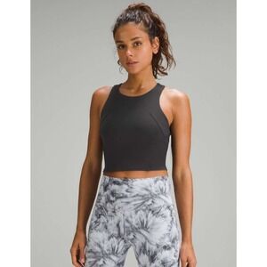 NEW Lululemon Wunder Train Racerback Tank Top Size 4 Black Everlux Crop Bra
